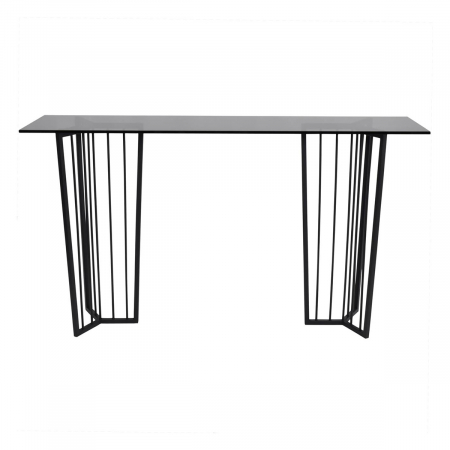Abington Black Frame and Tinted Glass Console Table